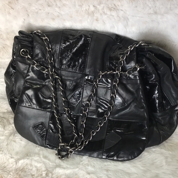 💎 CHANEL 💎 BROOKLYN PATCHWORK HOBO ACCORDION RARE BAG LARGE FLAP LEATHER - Picture 13 of 15
